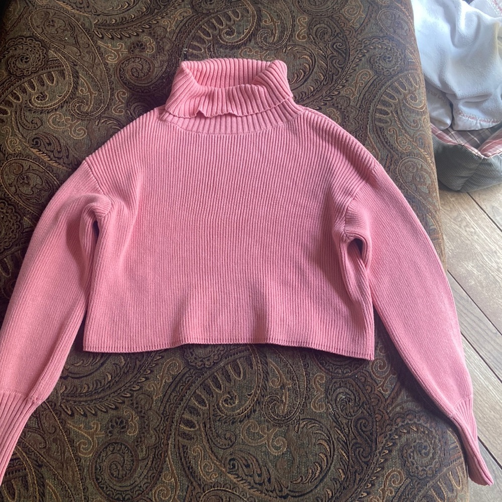 Pink turtle neck sweater size medium.